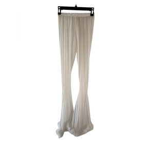 Sparkl Fairy Couture “Glamorous Bells” White Sheer Flare Pants NWOT